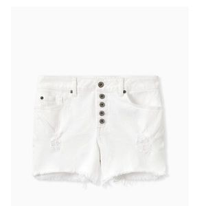 NWT Torrid white high waisted shorts